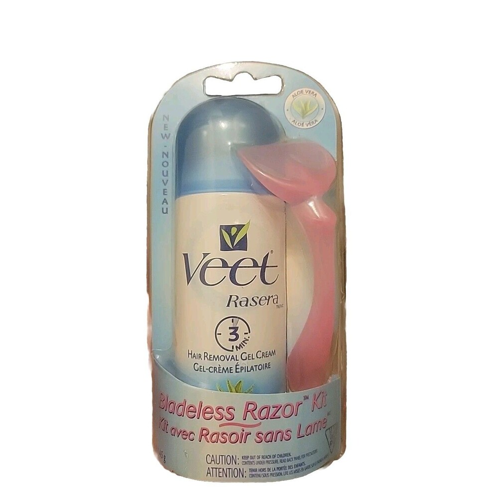 Veet Rasera Bladeless Hair Removal Gel Cream Kit-Aloe Vera 5.1 oz
